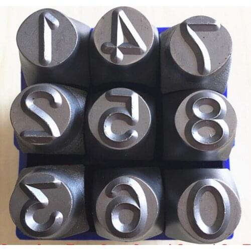 Diy Free shipping 9PCS Stamps Number Set Punch Steel Metal Tool Case Craft jewelry making 1.5/2/2.5/3/4/5/6/8/9/10mm