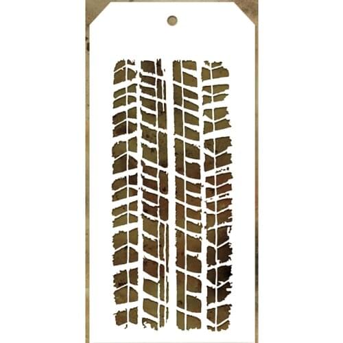 2021 New Label Tag Plastic Stencil For Craft Making Tires Pattern Scrapbooking Background Greeting Card No Metal Cutting Dies