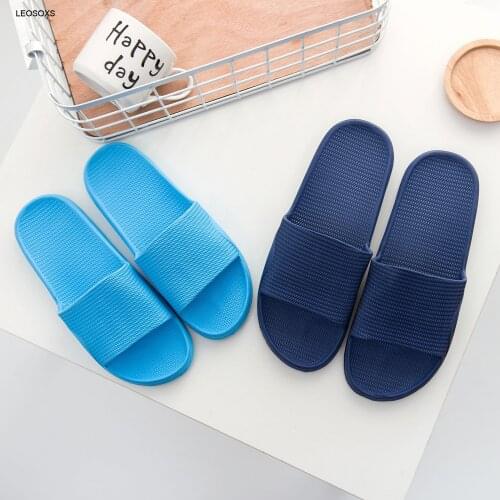 Womens 2021 New Slippers Summer Bathing Bathroom Thick-soled Sandals Home Mens Slippers Couple Home Slippers