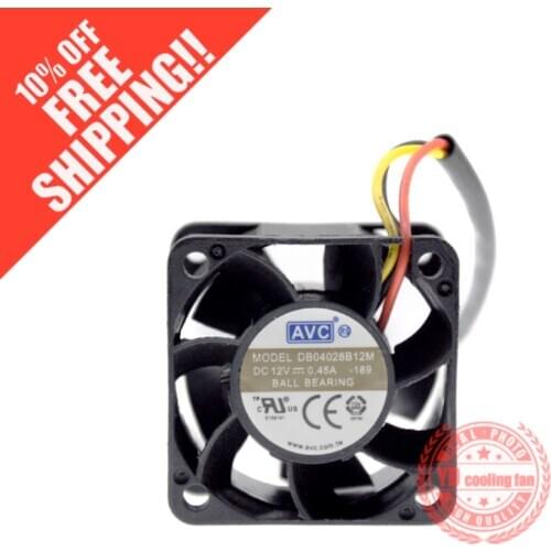 NEW AVC 4028 DB04028B12M-189 12V 0.45A 4cm 3PIN Server cooling fan