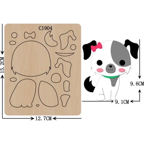 New DOG Wooden die Scrapbooking C1904 Cutting Dies