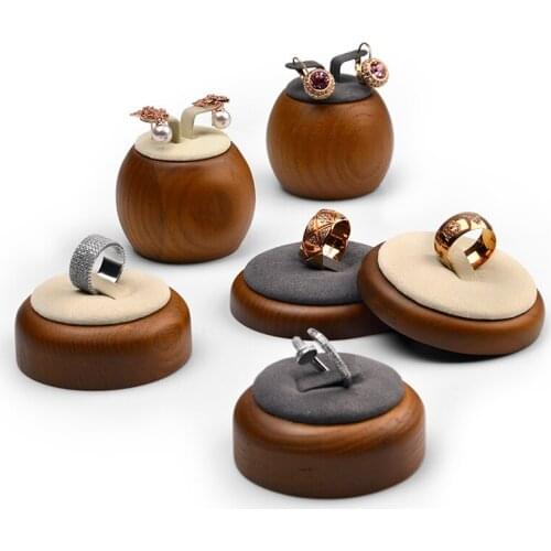 Oirlv Jewelry Display Stand Solid Wood White/Gray Earring Organzier Ring Display Rack Jewelry Holder Jewelry Shop Free shipping