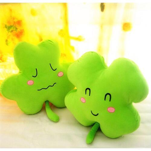 Hot Creative new plush toys Clover pillow Lovely lucky grass pillow/cushion Valentines Gift Birthday gifts