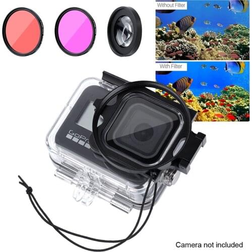 Practical Action Camera Diving Filter Kit Easy Install Macro Photography Professional Aluminum Alloy Portable For GoPro Hero 9 8