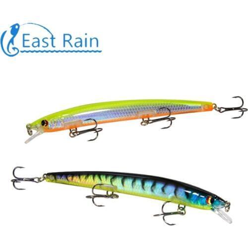 East Rain 13.5cm 14.5g 2pcs/lot Fishing Lures Suspension Hard Bait Minnow Professional Lure Depth 0.5-1m Free shipping