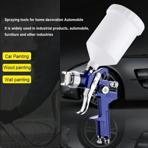 1.4mm/1.7mm Mini Spray Guns Professional HVLP Air Spray Gun 600ml Gravity Feed Airbrush Kit Car Furniture Wall Painting Tool