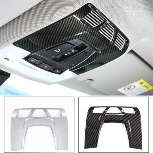 Car Front Reading Lamp Frame Decoration Cover Sticker Carbon Fiber Color TrimFor BMW 1/2/3 series F20 F45 F30 F34 X5 F15 X6 F16