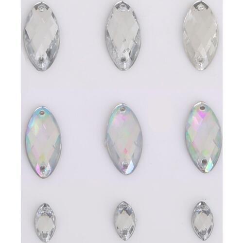 50-200pcs Flatback Rhinestones Round Acrylic Beads For Clothes Shoes Arts Crafts Sewing Apparel Fabric Rhinestones DIY