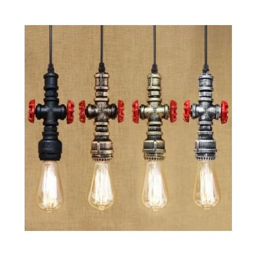 For bedroom, bar, restaurant, kitchen, attic, industrial iron pipe, steam punk old chandelier line E27 led chandelier