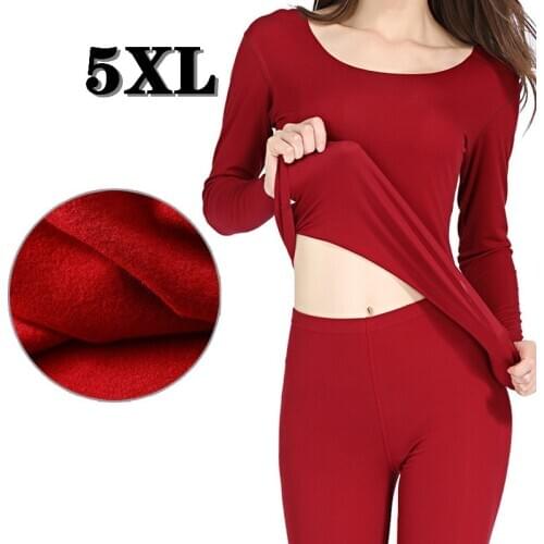 Womens Thermal Underwear Winter Long Johns Plus Size Set Tops Mid Waist Buttoms Warm Body Seamless Beauty Sexy Free Shipping