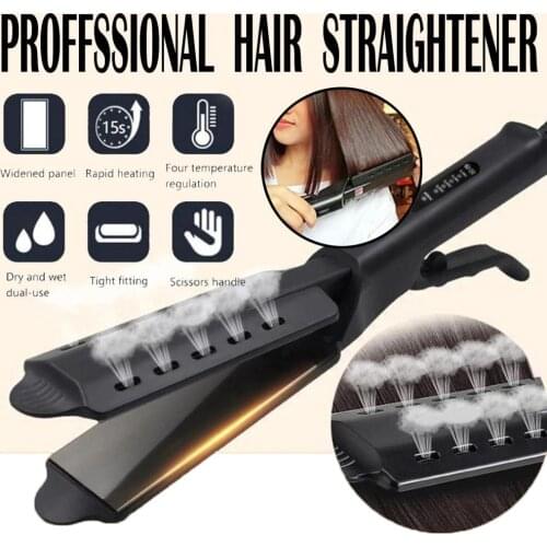 Hair Straightener Four-gear Temperature Adjustment Ceramic Tourmaline Ionic Flat Iron Curling Hair Straightener For Women Hair