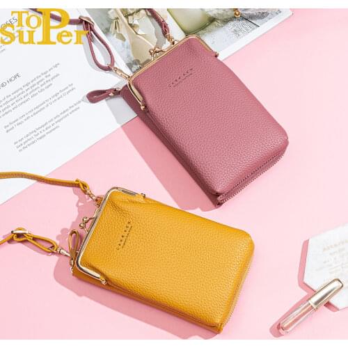Women Phone Bag Solid Crossbody Bag Cellphone Bag Fashion Daily Use Card Holder Mini Summer Purse For Women Wallet