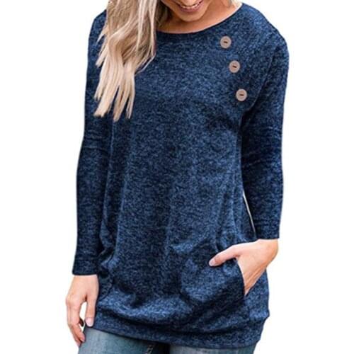 Oversize Knit Sweater Women Solid Color Long Sleeve Crew Neck Button Casual Pullover Blouse Knit Sweater женские свитер