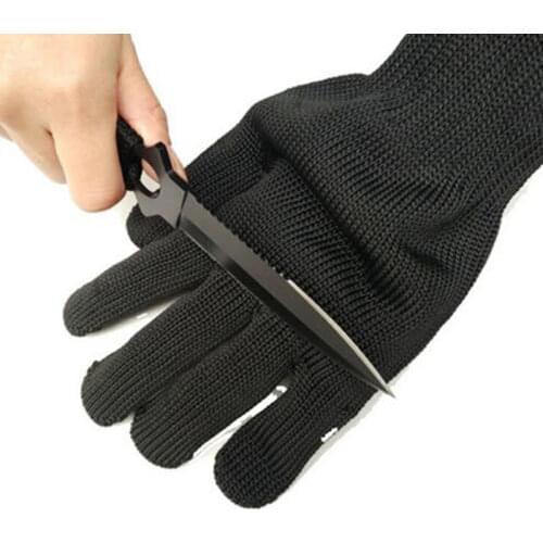 1 Pair Anti-cut Gloves Proof Protect Stainless Steel Wire Gloves Outdoor Camping Fishing Safety Emergency Gloves Work Gloves