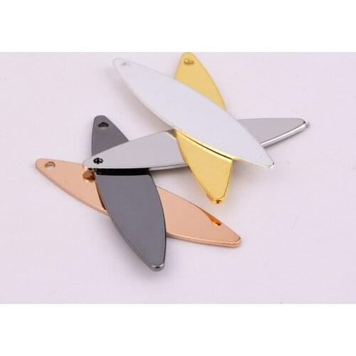 10 pieces 29.5 * 7 solid single hole horse eye oval DIY electroplatable multicolor necklace earring pendant