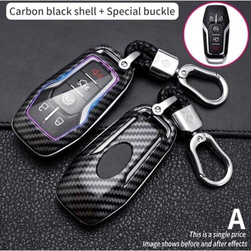2019 Key Cover Case For Ford Fusion Mondeo Mustang F-150 Explorer Edge 2015 2016 2017 2018 Car Styling Key Protection Keychain