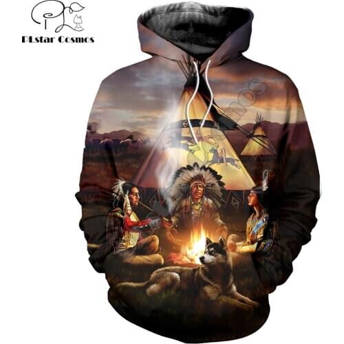 2020 Fashion Mens hoodies Native Indian Clothes 3D Printed Hoodie Harajuku Streetwear Unisex Casual Jacket Tracksuit YY007