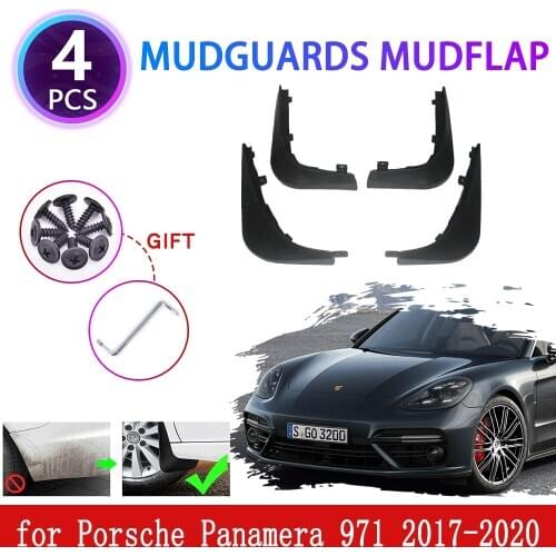 4PCS for Porsche Panamera 971 G2 2017 2018 2019 2020 Mudguards Mudflaps Fender Mud Flap Splash Mud Guards Protect Accessories