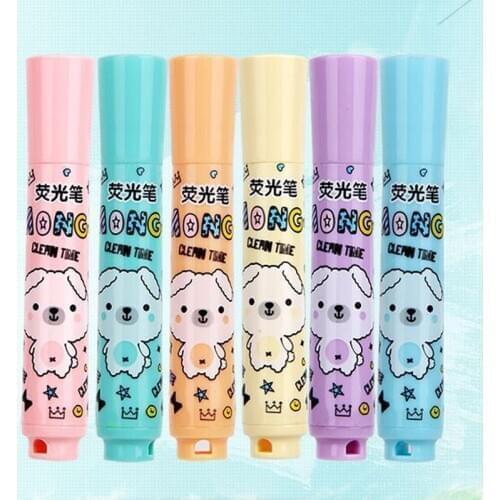 6PC/Set Creative Cute 6 Color Highlighter Hand Account Drawing Pen Marcador Child Gift Office&School Supplies Wholesale
