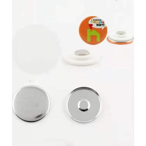 75mm cloth button badge strong magnetic button badges raw material button badge parts for clothes