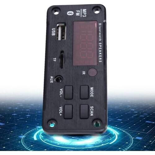 Bluetooth 5.0 Receiver Car Kit MP3 Player Decoder Board Audio Mm TF For iPhone Screen AUX Radio XS USB FM Color 3.5 M0X5