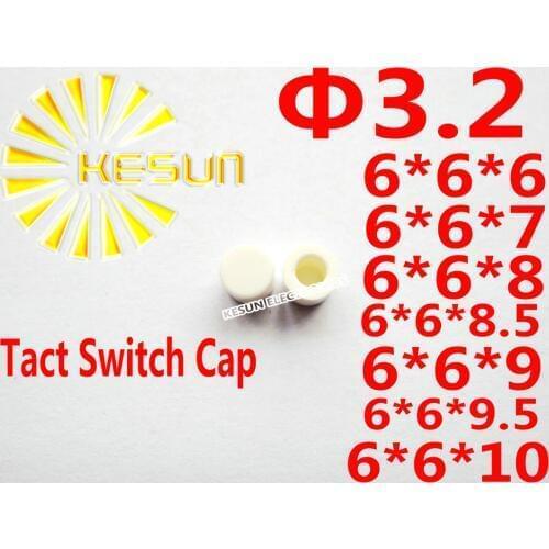 FREE SHIPPING 1000PCS WHITE Cap For 6X6 Tact Switch Push button Switch Micro Switch