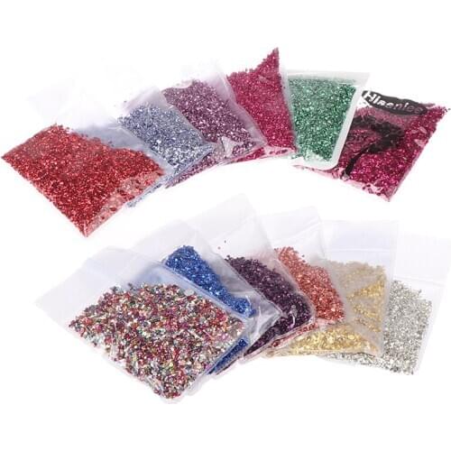 Metallic Glass Glitter Sprinkles Fake Gold Stone Flakes For Resin Jewelry Making