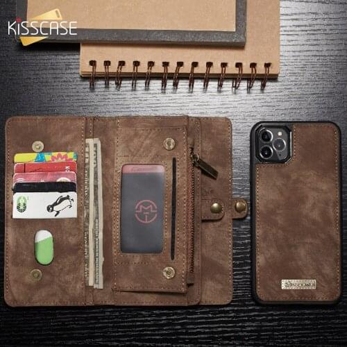 KISSCASE Retro Leather Wallet Card Slot Bag For Samsung A50 Cover For Samsung Note10 Case S10 S9 A20 A30 A20E A40 Note10 Plus S7