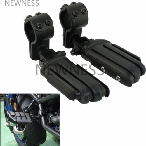 Double Rubber Motorcycle Highway Crash Bar Clamp Footpeg Footrest Engine Guard Foot Peg Mount Clamps For Harley Cafe Racer