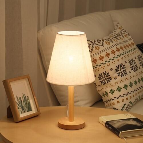 European Originality Solid Wood Energy-saving Led Desk Lamp Concise Modern Desk Bedroom Eyeshield Study Bedside Lamp Can Dimming