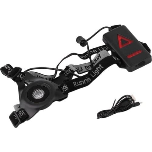 LED Night Running Flashlight Warning Lights USB Charge Chest Lamp White Light Torch Outdoor Sport Running Lights