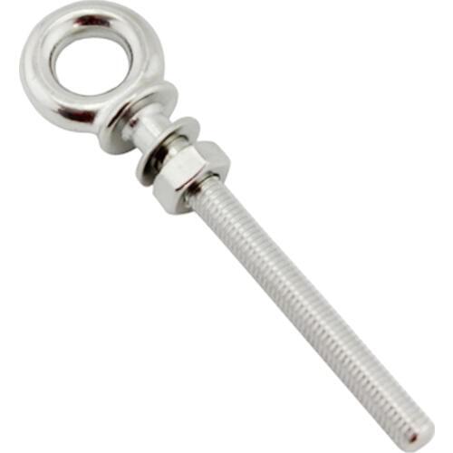 M6x60mm Stainless Steel Lifting Eye Bolt Nut Long Shank Heavy Duty Good Hardness and High Strength