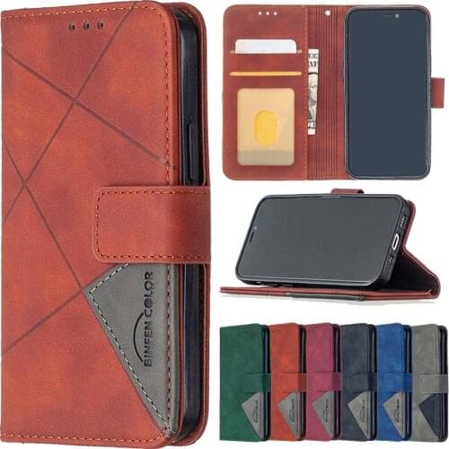 Leather Wallte Case For Huawei P Smart 2021/2020/2019 P40 Lite E Honor 8A 8S 9A 9S 9X Lite 10 Lite Diamond Stitching Case Cover