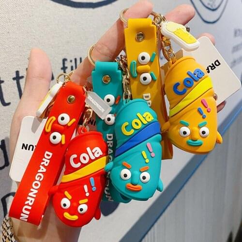 Creative Cartoon Bug KeyChain Cute Rock Doll Bag Key Chain Girl Woman Car Wallet Pendant Accessories Wholesale Gifts Articles