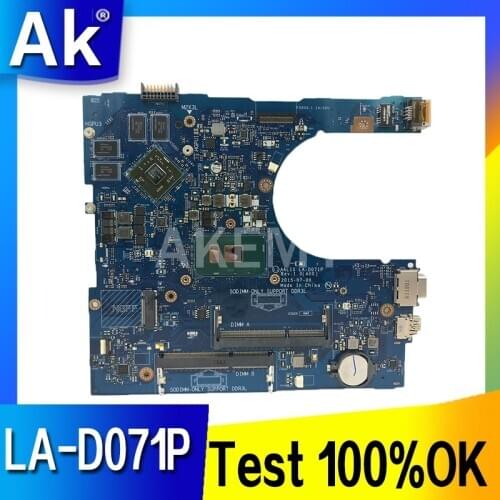 Akemy for Dell Inspiron 17 5459 Laptop Motherboard AAL15 LA-D071P SR2EY i5-6200U 216-0867020 CN-03JXDM 03JXDM JXDM 3 mainboard