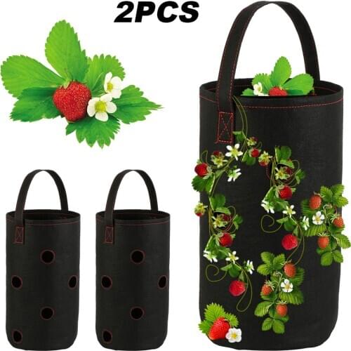 Strawberry Planting Growing Bag For Growing Strawberry Multi-mouth Container Bags Grow Planter for Garden Outdoor Planting