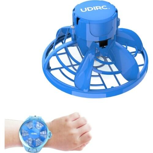 Mini Aircraft for Kids with Watch-shaped Remote Control U76 Toy RC Drone Full Protection Design Colorful Light Gift for Children