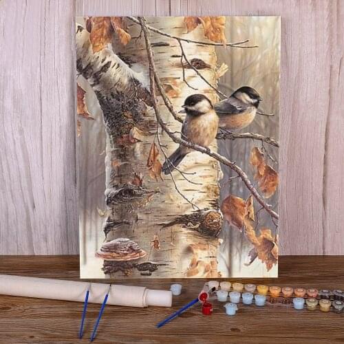 Animal Bird DIY Painting By Numbers Kit Oil Paints 40*50 Canvas Pictures Wall Decoration Children Wall Art Handiwork Drawing