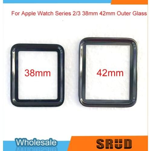 Original Outer Glass Lens For Apple Watch Series 1 2 3 4 5 38mm 40mm 42mm 44mm LCD Touch Screen Outer Glass Repair Parts