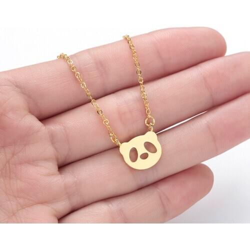 Mascot Animal Panda Necklace Tiny Cute Jewelry Children Baby Birthday Gift Women Pendant Animal Neckalce Gift