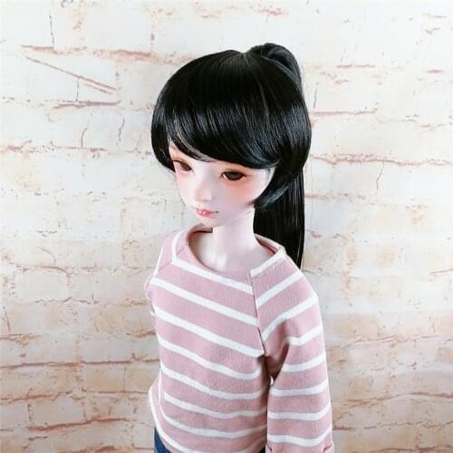 BJD SD 1/3 1/4 1/6 1/8 pony tail doll wig high temperature fiber hair doll accessories 24 color