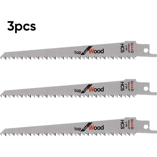 3X150mm 6" HCS Reciprocating S644D Saw Blades For Wood Pruning Extra Sharp Side Set Ground Extra Sharp Teeth