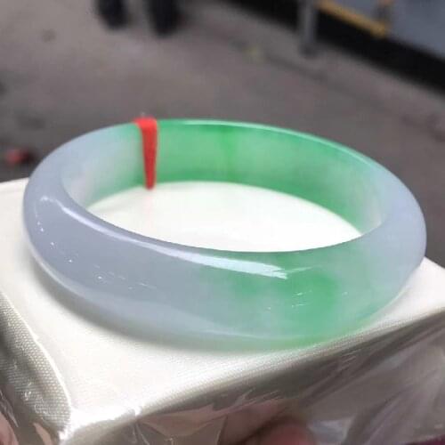Certified (Grade A)100% Natural Green Jadeite JADE Bracelet Women Bangle Gift