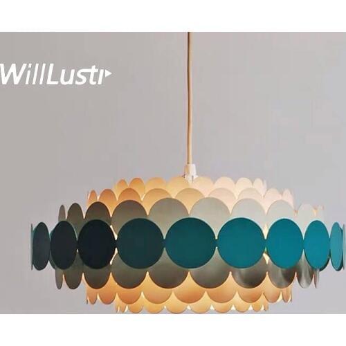 Modern Iron Pendant Light Macaron Color Suspension Lamp Hotel Nursery Bedroom Kid Room Kindergarten Nordic Suspension Chandelier
