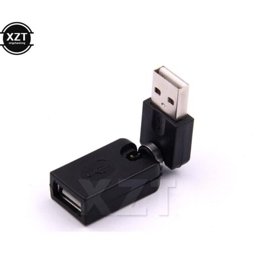 1PCS USB 2.0 Male To Female 360 Degree Rotation For Computer Angle Extension cable Adapter NEW High quality