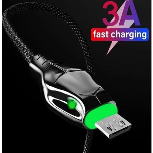 3A USB Fast Charging Cable Micro USB Type C Data Sync Cord Mobile phone charger Wire For iPhone 11 12 Pro Max Xiaomi 11 9 Huawei