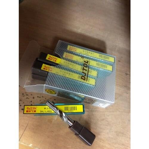 AAA quality single flute endmill bits DJTOL 6x22mm cutting bits for Aluminium, 3AL1LX622