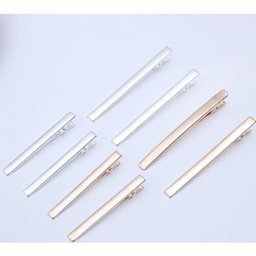 50 PCS Hair Clips Base 6cm 8cm Single Prong Alligator Hairpin Teeth Blank Setting Accessories For DIY Jewelry Making