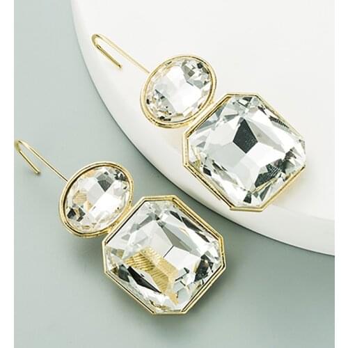 ZHINI Korean Vintage Luxury Exaggerated Red Green Crystal Dangle Earrings For Women Fashion Wedding Jewelry Gift brincos 2021