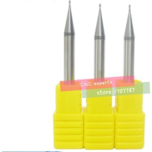 1PCS 2F-0.9*1.8*4*50 ,0.9mm Micro Grain Tungsten Carbide Square End Mill 2 flutes HRC55 CNC Milling Cutters Router Bits